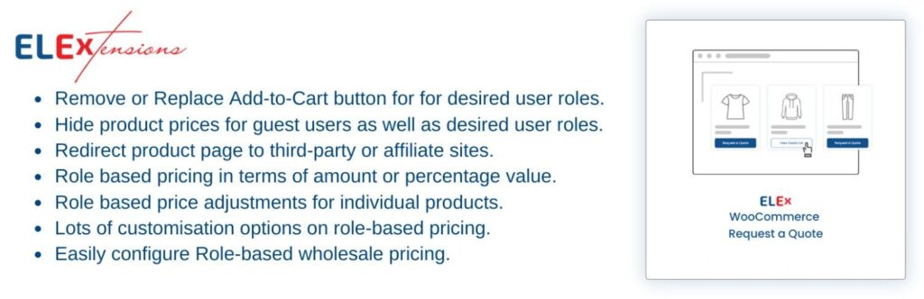 ELEX WooCommerce Catalog Mode, Wholesale & Role-Based Pricing